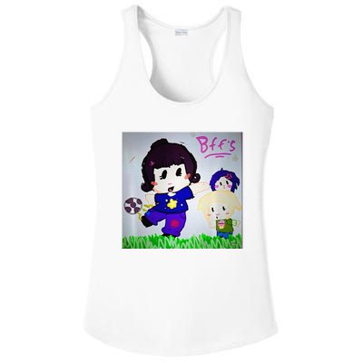 Cute Bff Drawing Premium Ladies PosiCharge Competitor Racerback Tank