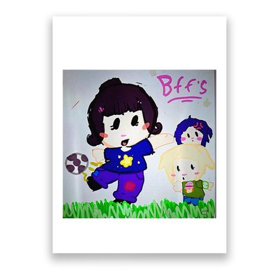 Cute Bff Drawing Premium Poster