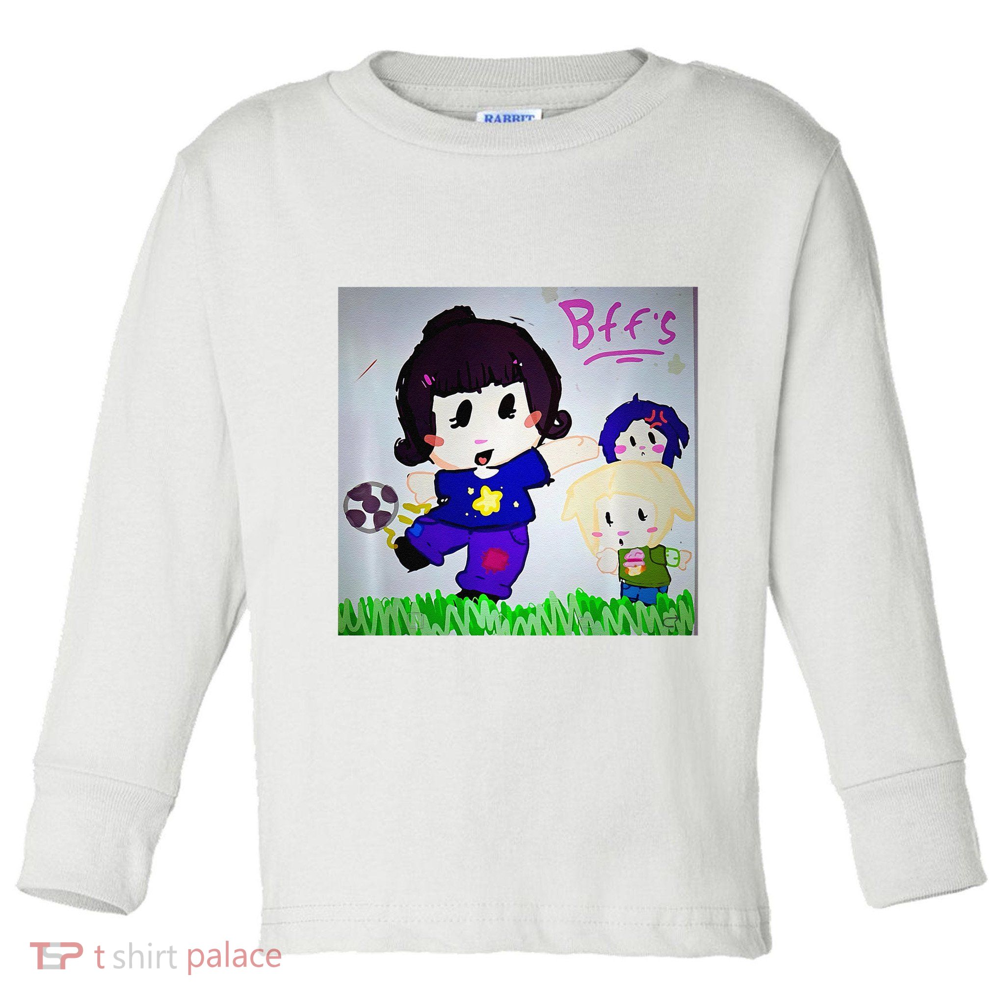 Cute Bff Drawing Premium Toddler Long Sleeve Shirt