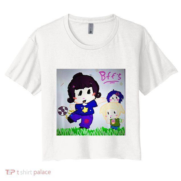 Cute Bff Drawing Premium Crop Top