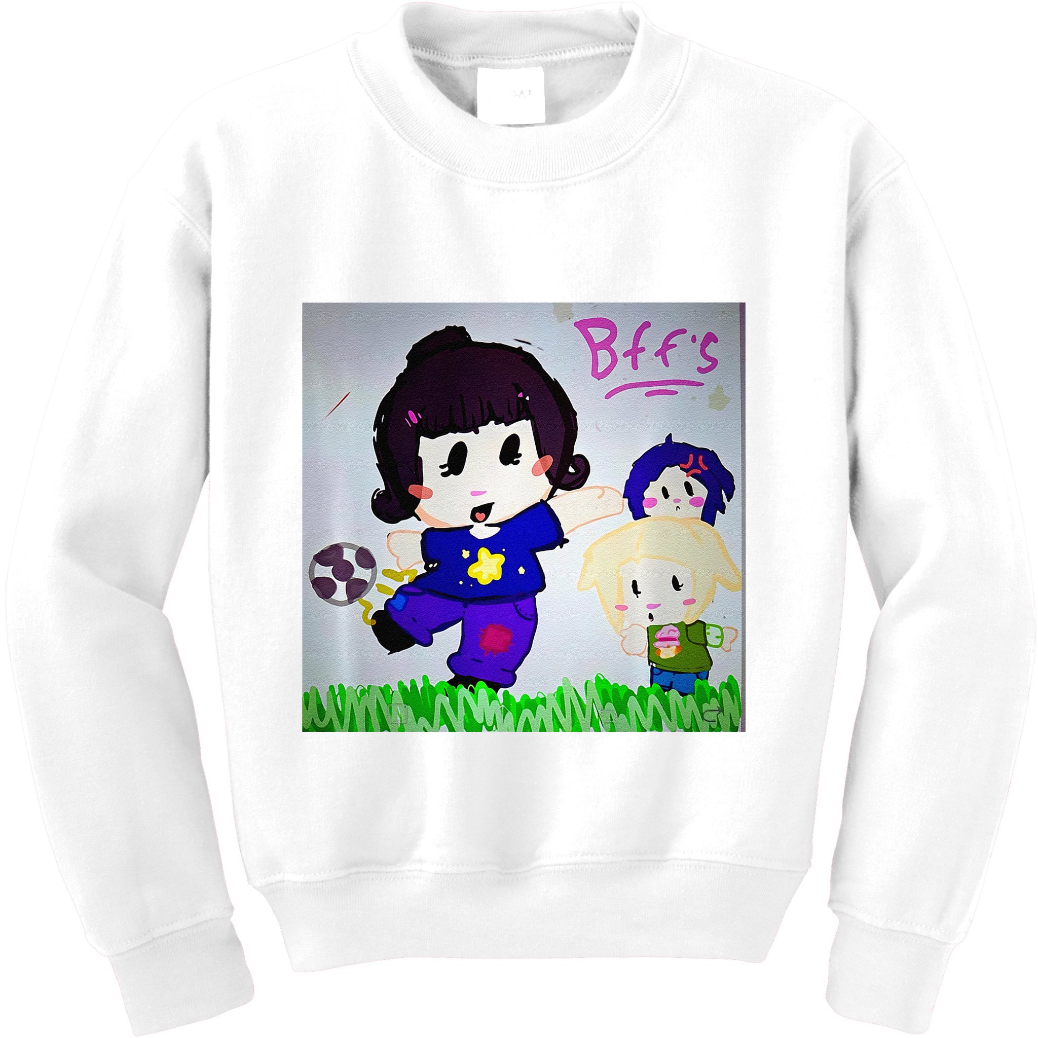Cute Bff Drawing Premium Kids Sweatshirt