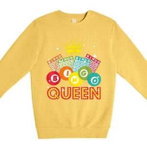 Cute Bingo Designs For Women Mom Bingo Lovers Casino Players Premium Crewneck Sweatshirt