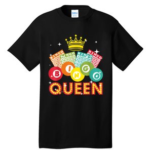 Cute Bingo Designs For Women Mom Bingo Lovers Casino Players Tall T-Shirt