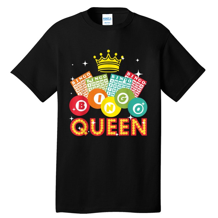 Cute Bingo Designs For Women Mom Bingo Lovers Casino Players Tall T-Shirt