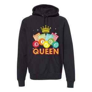 Cute Bingo Designs For Women Mom Bingo Lovers Casino Players Premium Hoodie