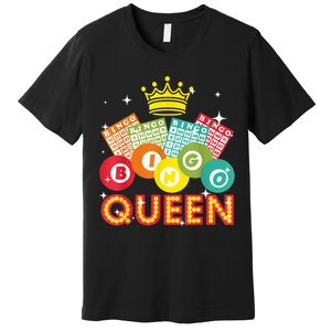 Cute Bingo Designs For Women Mom Bingo Lovers Casino Players Premium T-Shirt