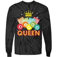 Cute Bingo Designs For Women Mom Bingo Lovers Casino Players Tie-Dye Long Sleeve Shirt