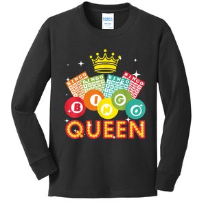 Cute Bingo Designs For Women Mom Bingo Lovers Casino Players Kids Long Sleeve Shirt