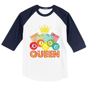 Cute Bingo Designs For Women Mom Bingo Lovers Casino Players Baseball Sleeve Shirt