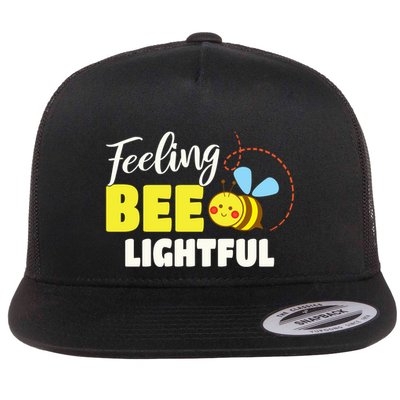 Cute Bee Design For Bee Lover Bees Gift Flat Bill Trucker Hat