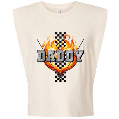 Cool Bold Daddy Flames Racing Design FatherS Day Garment-Dyed Women's Muscle Tee