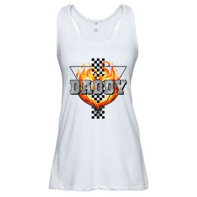 Cool Bold Daddy Flames Racing Design FatherS Day Ladies Essential Flowy Tank