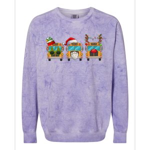 Christmas Bus Driver School Student Colorblast Crewneck Sweatshirt