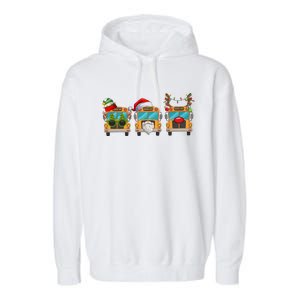 Christmas Bus Driver School Student Garment-Dyed Fleece Hoodie