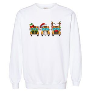 Christmas Bus Driver School Student Garment-Dyed Sweatshirt