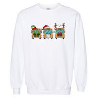 Christmas Bus Driver School Student Garment-Dyed Sweatshirt