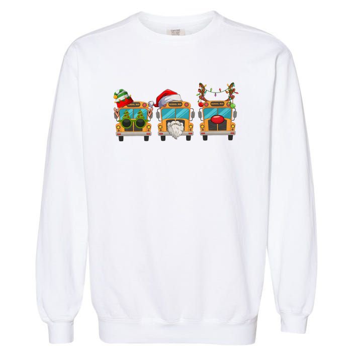 Christmas Bus Driver School Student Garment-Dyed Sweatshirt