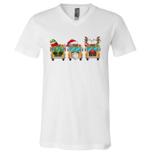 Christmas Bus Driver School Student V-Neck T-Shirt