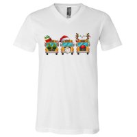 Christmas Bus Driver School Student V-Neck T-Shirt