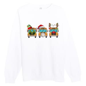 Christmas Bus Driver School Student Premium Crewneck Sweatshirt