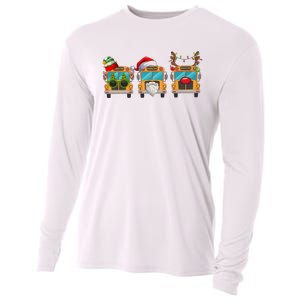 Christmas Bus Driver School Student Cooling Performance Long Sleeve Crew