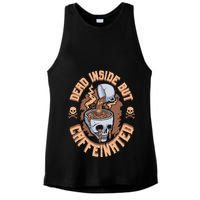Caffeinated But Dead Inside But Caffeinated Ladies PosiCharge Tri-Blend Wicking Tank