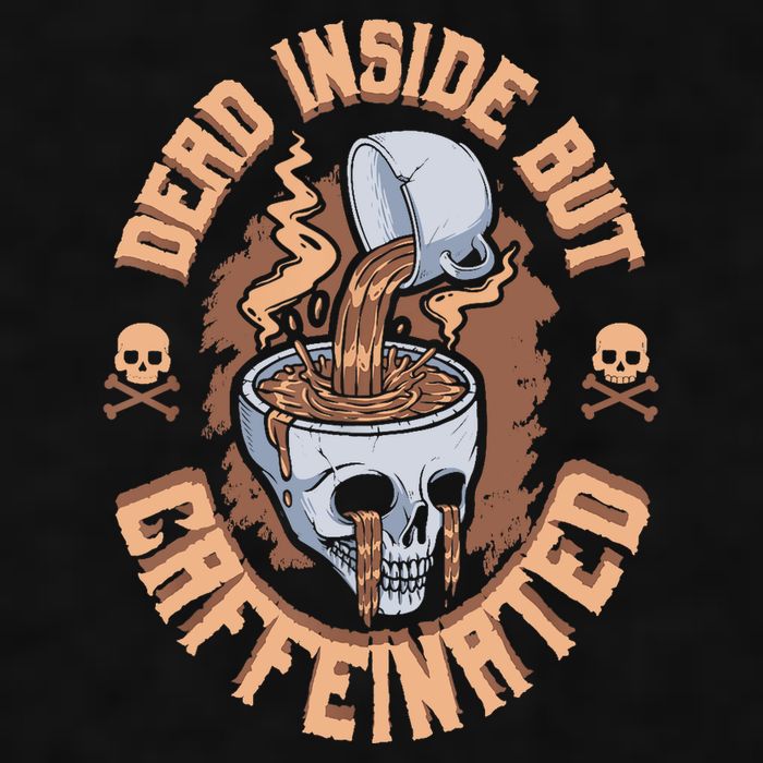 Caffeinated But Dead Inside But Caffeinated Ladies PosiCharge Tri-Blend Wicking Tank