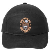 Caffeinated But Dead Inside But Caffeinated 7-Panel Snapback Hat