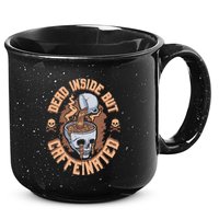 Caffeinated But Dead Inside But Caffeinated 15oz Campfire Ceramic Mug