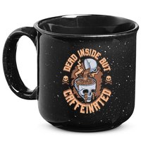 Caffeinated But Dead Inside But Caffeinated 15oz Campfire Ceramic Mug