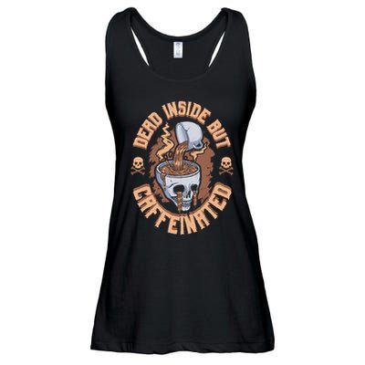 Caffeinated But Dead Inside But Caffeinated Ladies Essential Flowy Tank