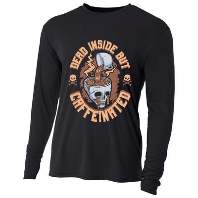 Caffeinated But Dead Inside But Caffeinated Cooling Performance Long Sleeve Crew