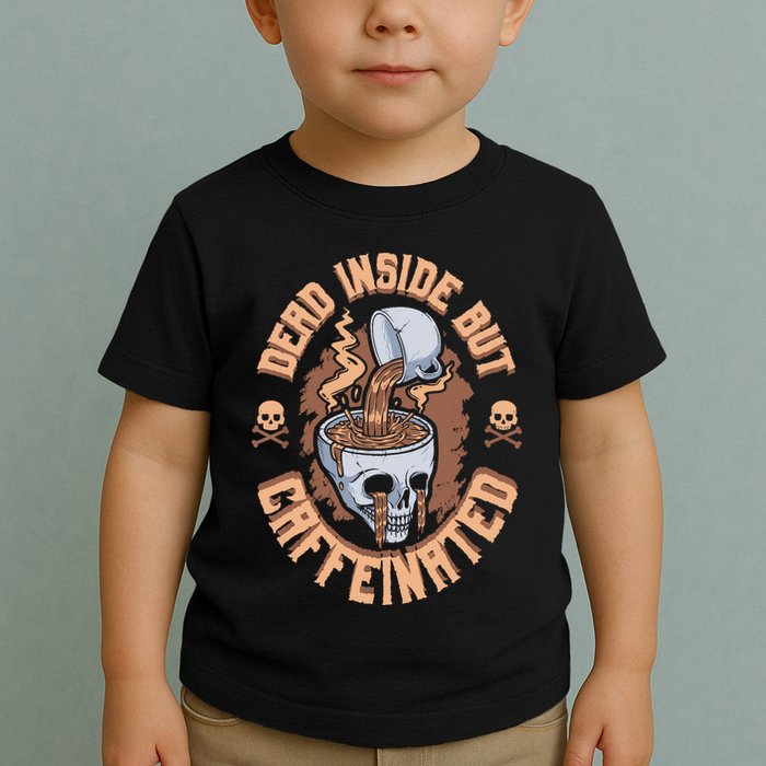 Caffeinated But Dead Inside But Caffeinated Toddler T-Shirt