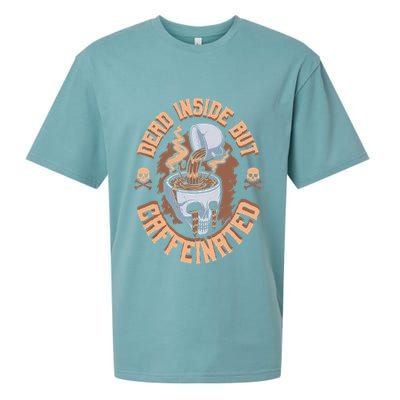 Caffeinated But Dead Inside But Caffeinated Sueded Cloud Jersey T-Shirt