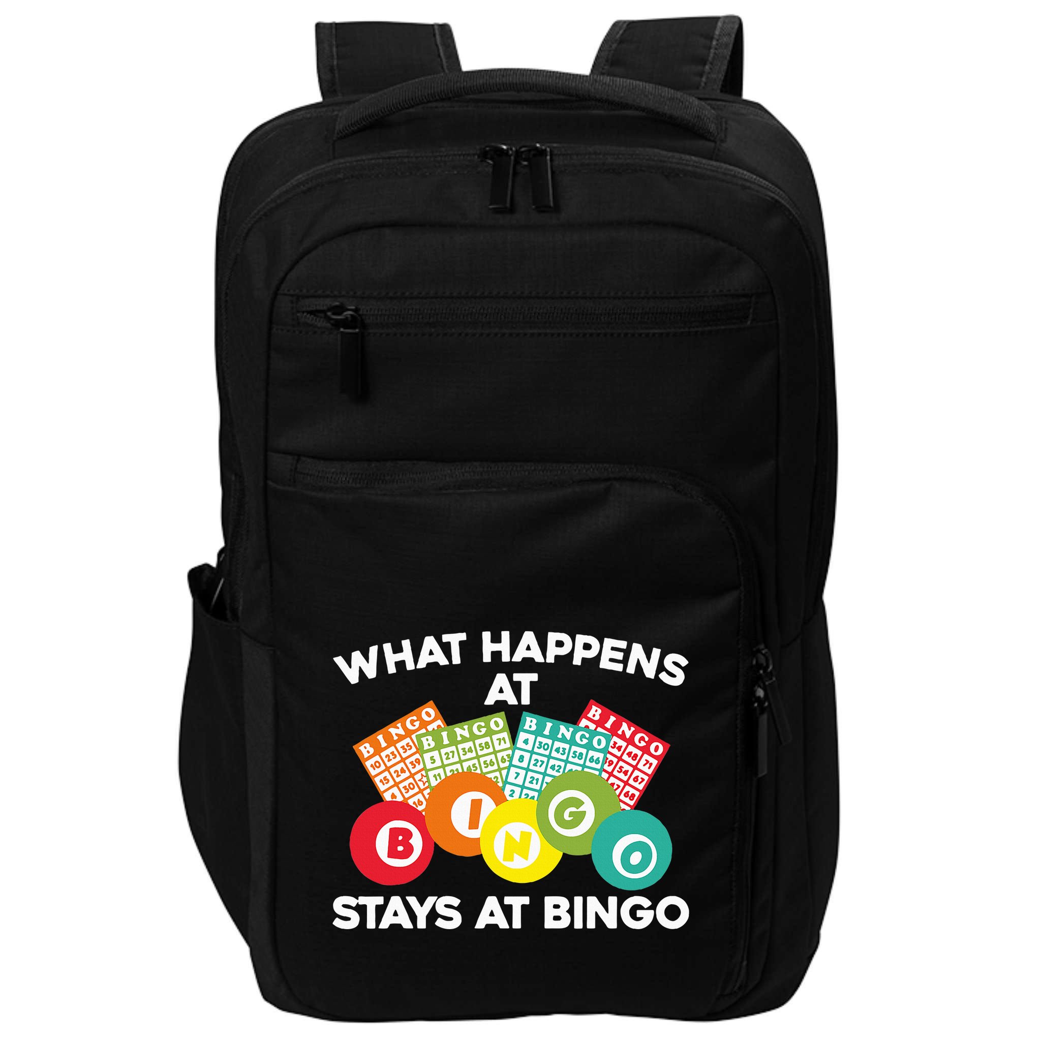 Cute Bingo Design Fun Gambling Game for Bingo Lovers Impact Tech Backpack