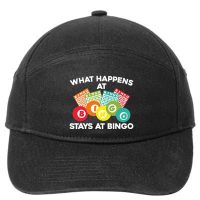Cute Bingo Design Fun Gambling Game for Bingo Lovers 7-Panel Snapback Hat