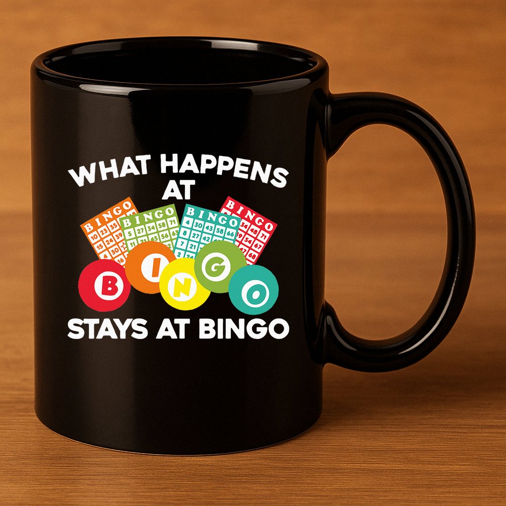 Cute Bingo Design Fun Gambling Game for Bingo Lovers 11oz C Handle Ceramic Mug