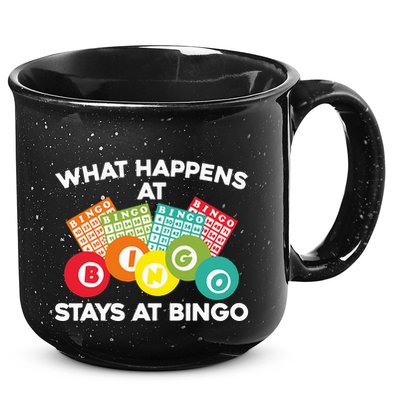 Cute Bingo Design Fun Gambling Game for Bingo Lovers 15oz Campfire Ceramic Mug