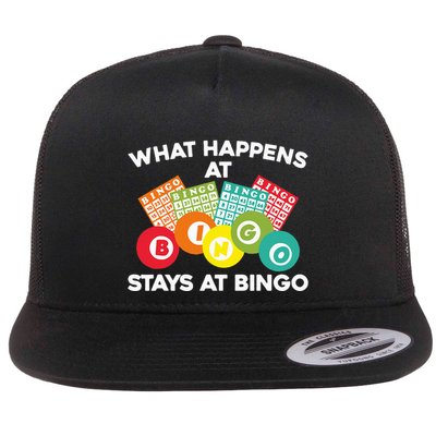Cute Bingo Design Fun Gambling Game for Bingo Lovers Flatbill Hat