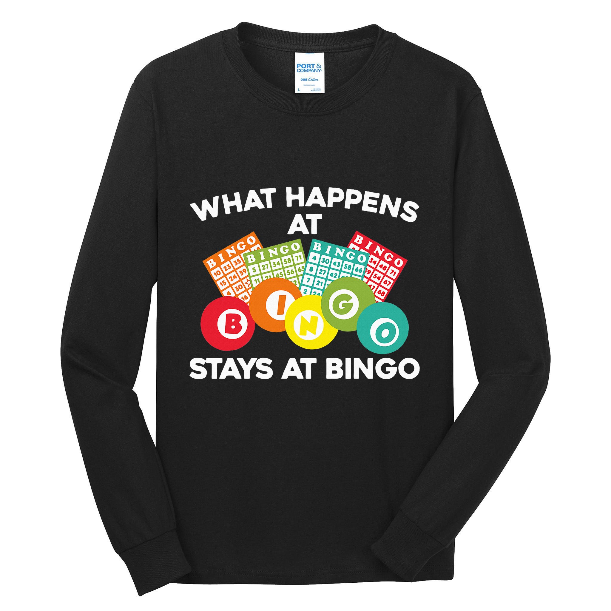 Cute Bingo Design Fun Gambling Game for Bingo Lovers Tall Long Sleeve T-Shirt