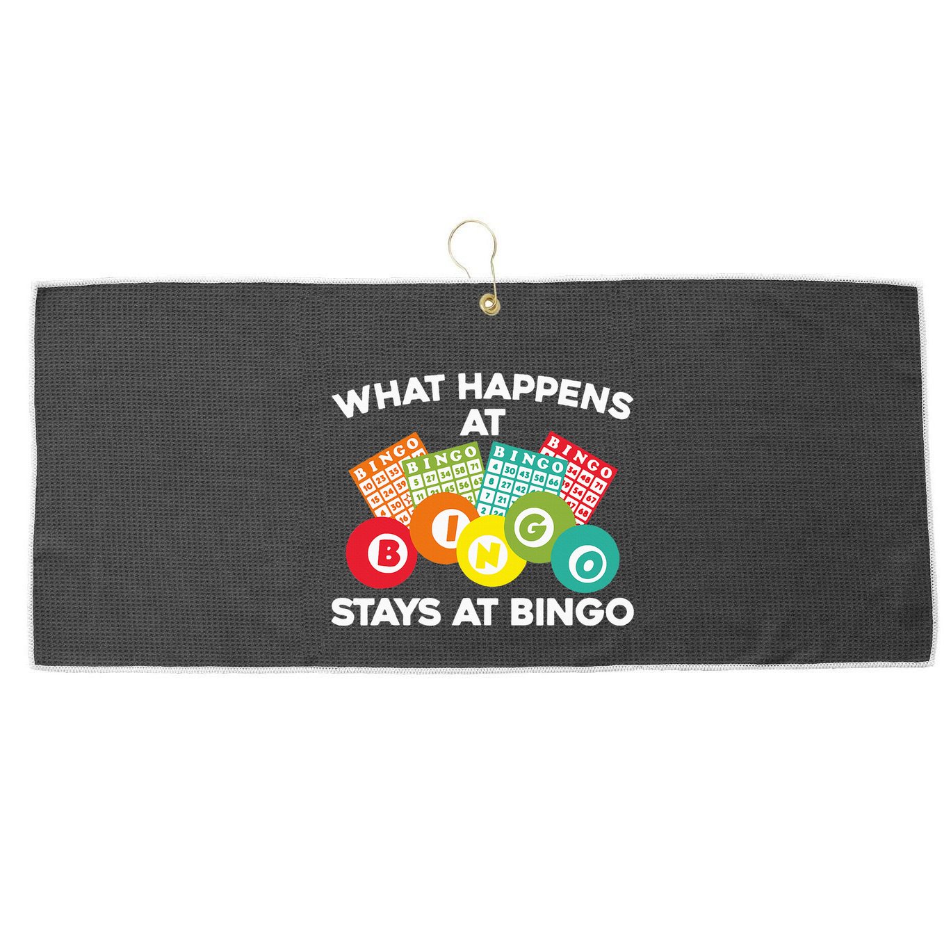 Cute Bingo Design Fun Gambling Game for Bingo Lovers Large Microfiber Waffle Golf Towel