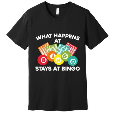 Cute Bingo Design Fun Gambling Game for Bingo Lovers Premium T-Shirt