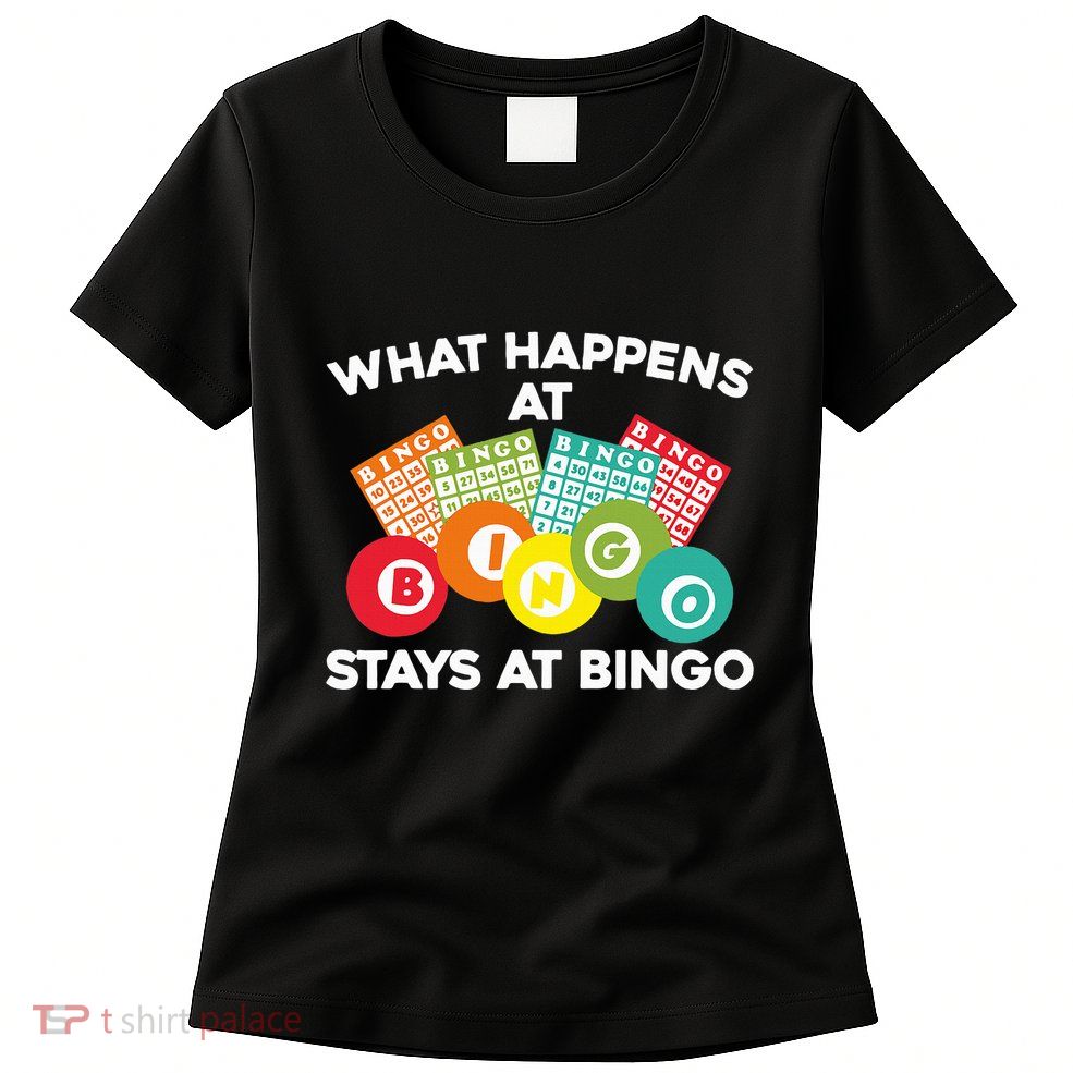 Cute Bingo Design Fun Gambling Game for Bingo Lovers Womens T-Shirt