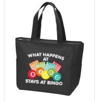 Cute Bingo Design Fun Gambling Game for Bingo Lovers Zip Tote Bag