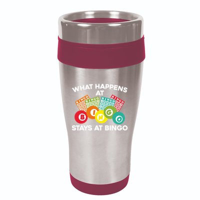 Cute Bingo Design Fun Gambling Game for Bingo Lovers 16oz Travel Tumbler