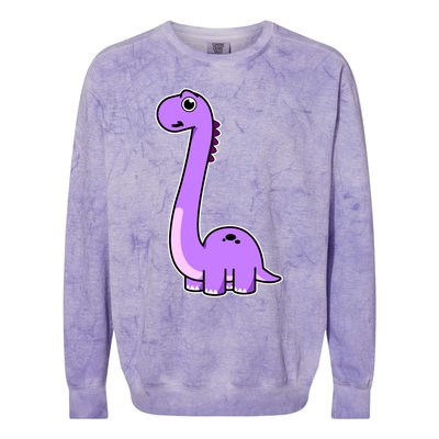 Cute Brontosaurus Dinosaur Tee - Purple Dino Adult and Colorblast Crewneck Sweatshirt