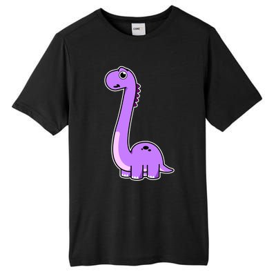 Cute Brontosaurus Dinosaur Tee - Purple Dino Adult and Tall Fusion ChromaSoft Performance T-Shirt