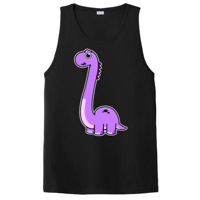 Cute Brontosaurus Dinosaur Tee - Purple Dino Adult and PosiCharge Competitor Tank