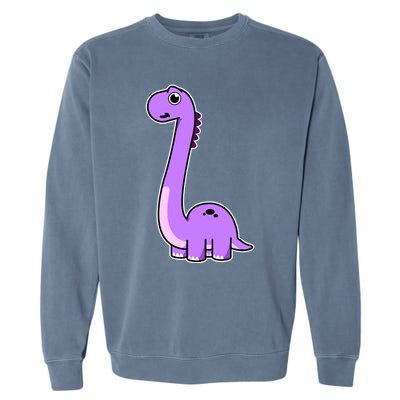 Cute Brontosaurus Dinosaur Tee - Purple Dino Adult and Garment-Dyed Sweatshirt