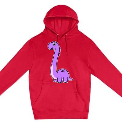 Cute Brontosaurus Dinosaur Tee - Purple Dino Adult and Premium Pullover Hoodie